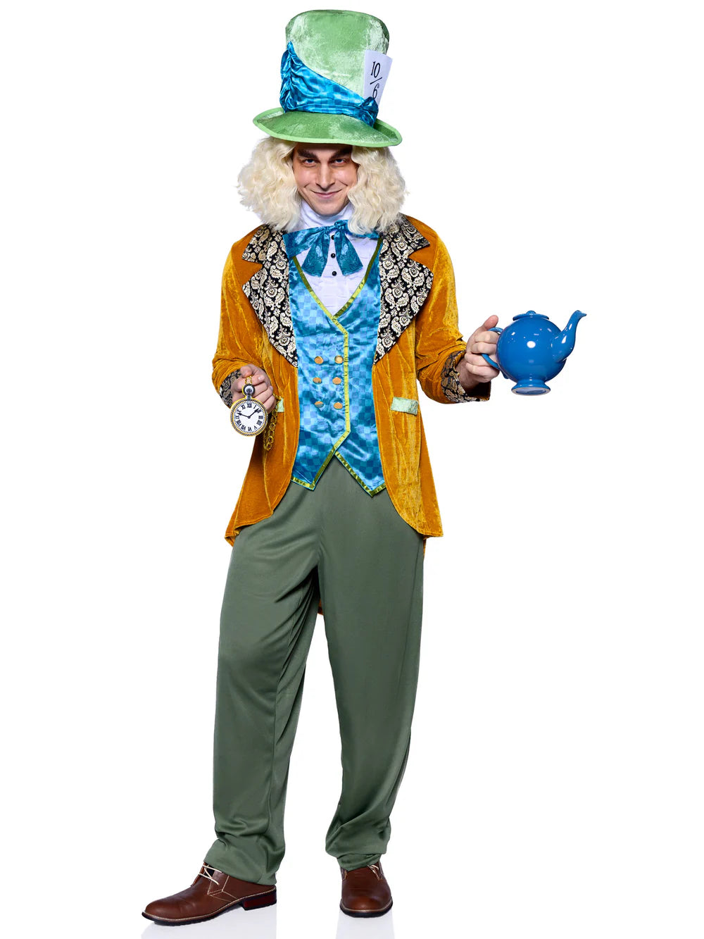 Classic Mad Hatter 4 Piece Men's Halloween Costume