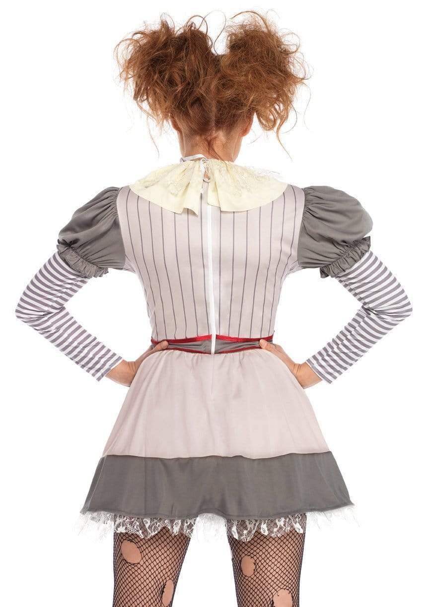 Women's Creepy Clown 2 Piece Halloween Costume