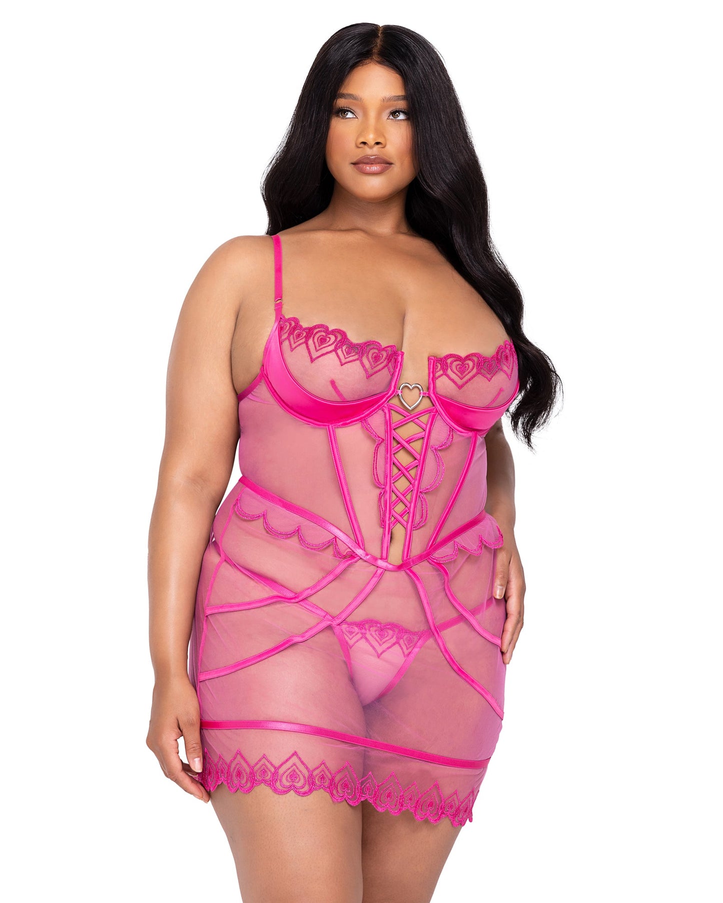 Bubblegum Heart Slip 2-Piece Set - Bite Me Chic