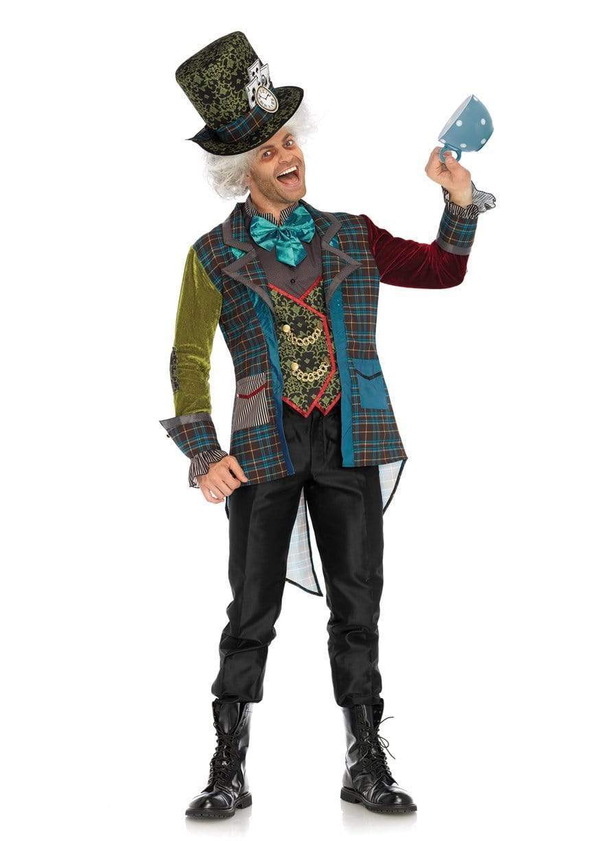 Deluxe Mad Hatter 3 Piece Men's Halloween Costume