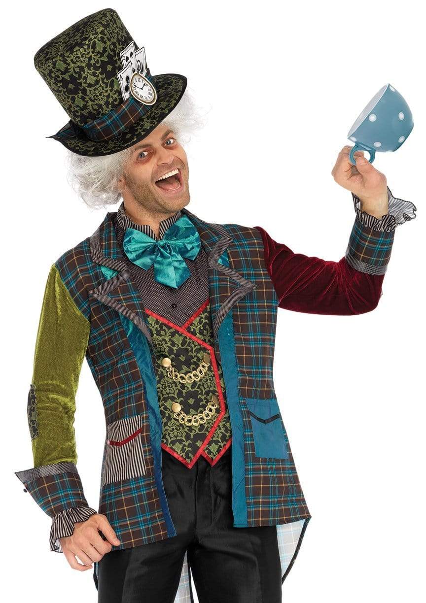 Deluxe Mad Hatter 3 Piece Men's Halloween Costume