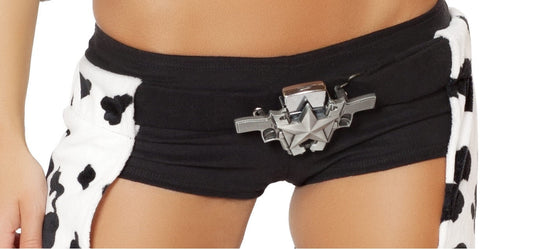 Double Gun Belt Buckle with Star Detail