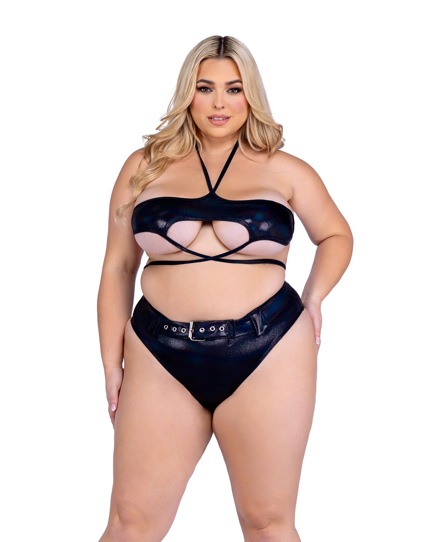 Shimmer Top with Underboob Cutout