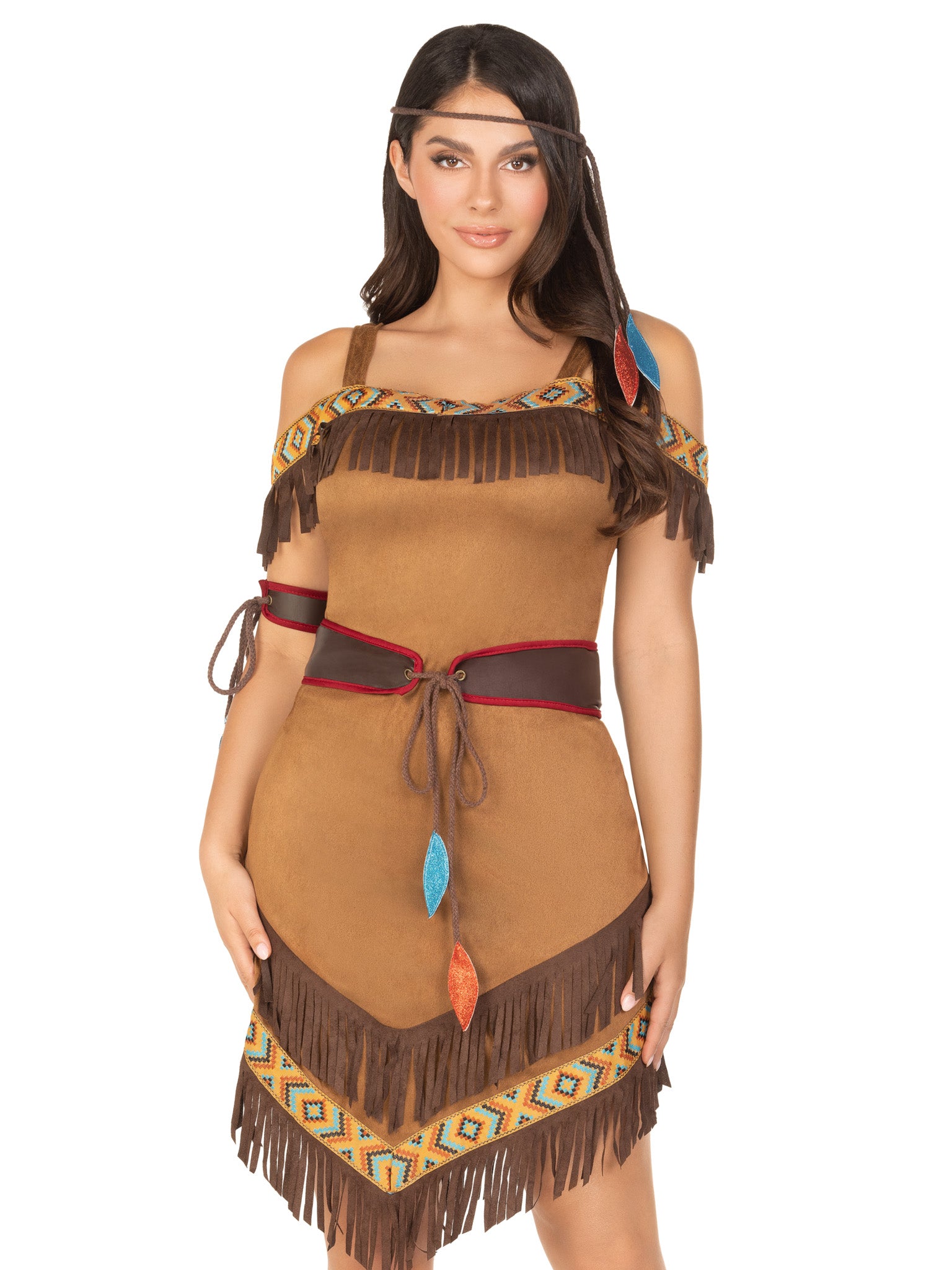 Native Princess Women's Pocahontas 4 Piece Halloween Costume