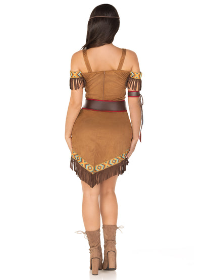 Native Princess Women's Pocahontas 4 Piece Halloween Costume