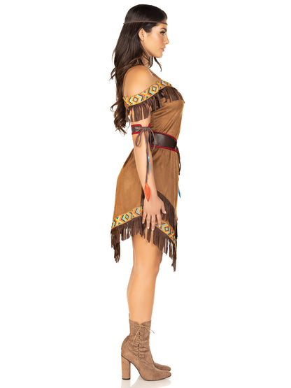 Native Princess Women's Pocahontas 4 Piece Halloween Costume