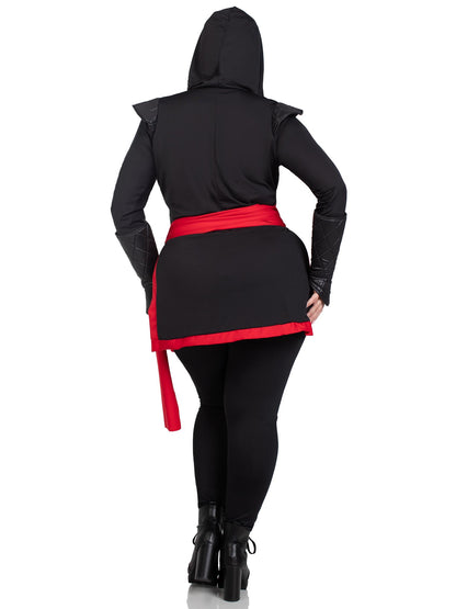 Ninja Assassin Hooded 4 Piece Plus Size Halloween Costume