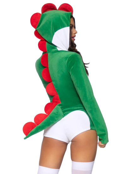 Women's Comfy Super Dino Romper Costume Set