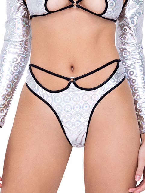 Ring Hologram Thong Back Bottom - Bite Me Chic