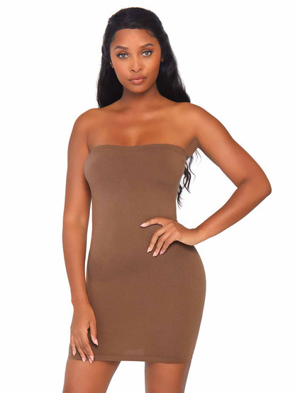 Seamless Opaque Microfiber Bodycon Shapewear Dress