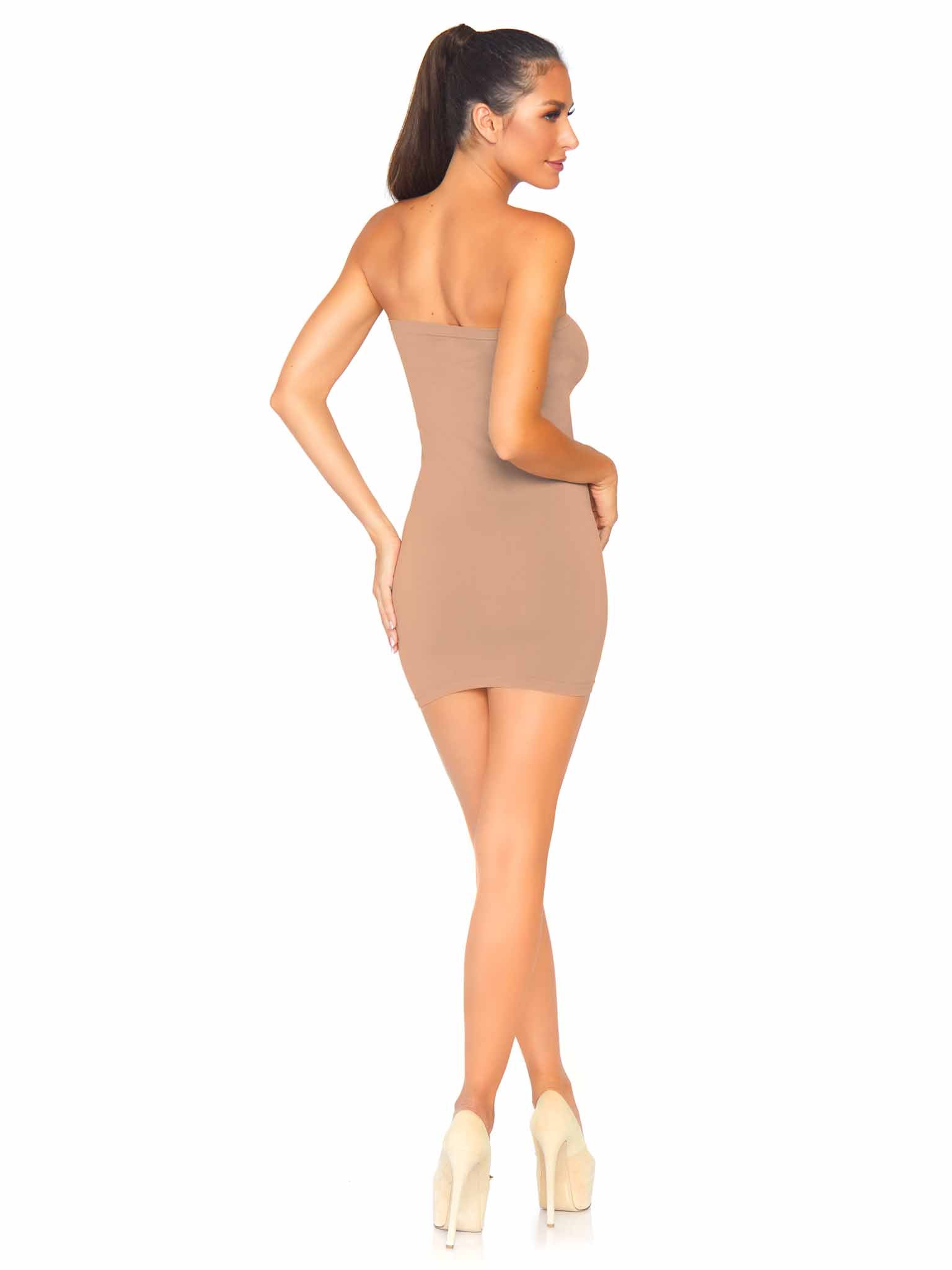 Seamless Opaque Microfiber Bodycon Shapewear Dress