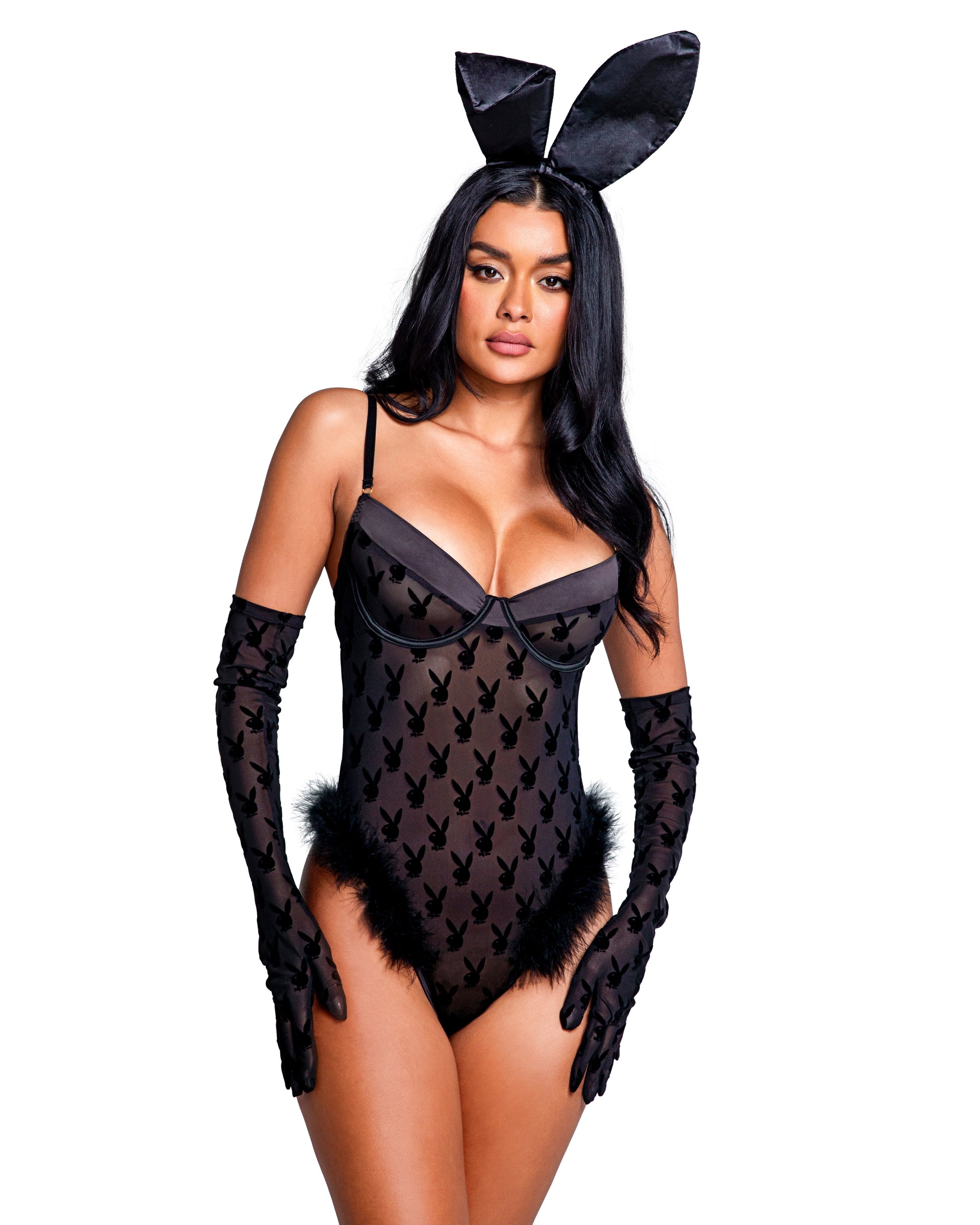 Playboy Bunny Noir Teddy - Bite Me Chic