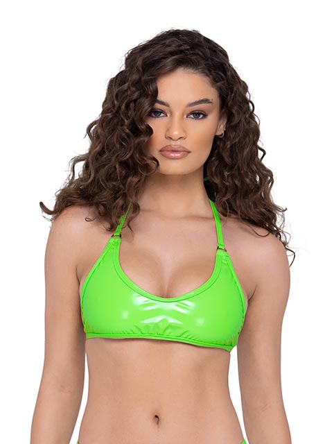 Vinyl Cropped Tie-Top - Bite Me Chic