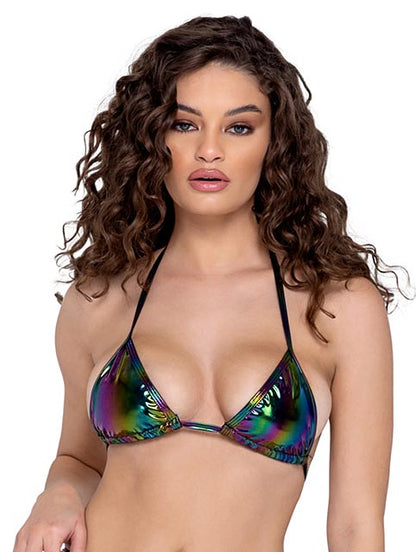 Vinyl Triangle Tie-Top - Bite Me Chic