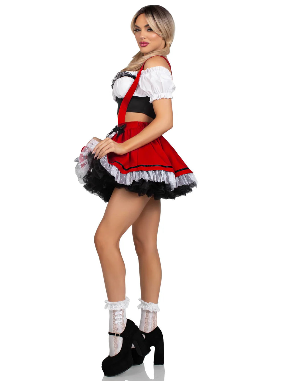 Beerfest Babe 2 Piece Multicolor Oktoberfest Costume