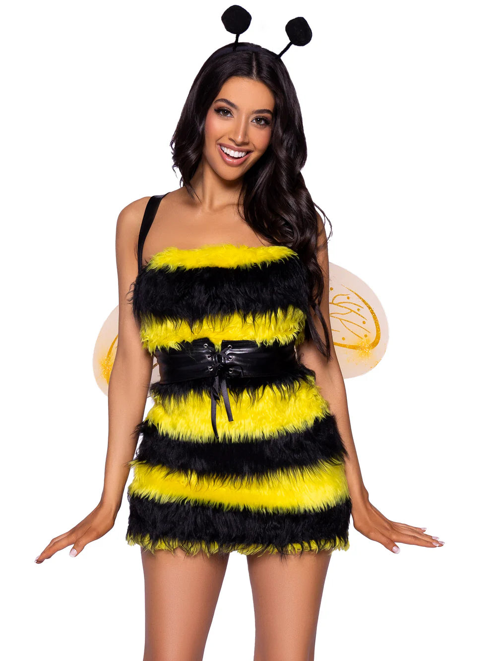 Womens Velvet Hooded Bee Costume