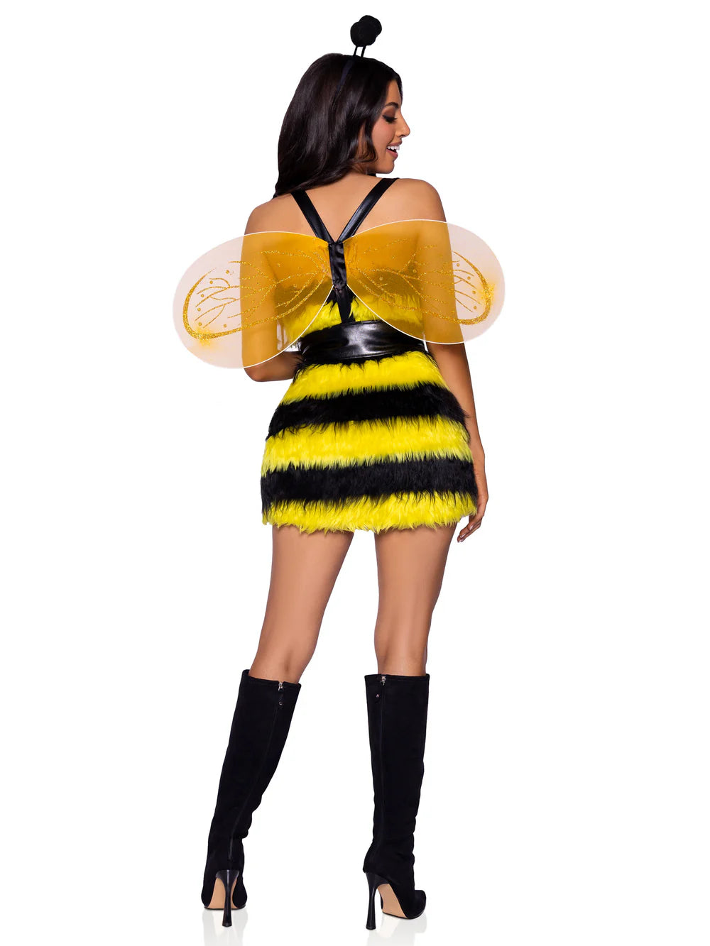 Womens Velvet Hooded Bee Costume