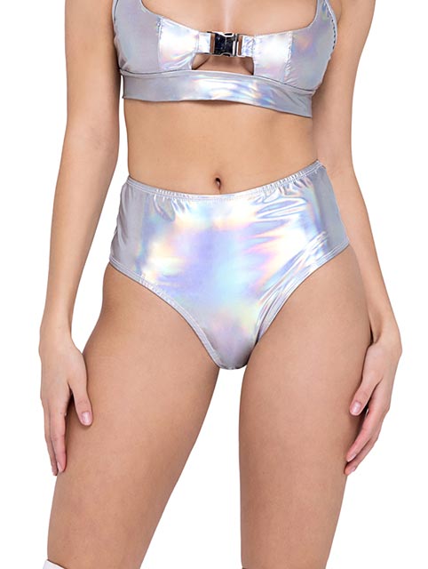 Hologram High-Waisted Shorts - Bite Me Chic