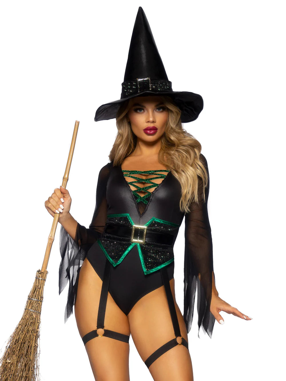 Broomstick Babe Witch 2 Piece Halloween Costume