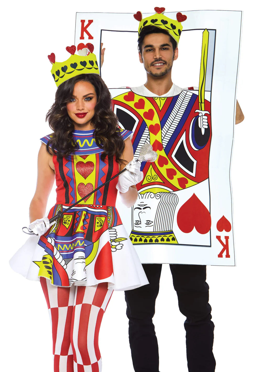 Card Queen With Glitter Heart Detail 3 Piece Halloween Costume