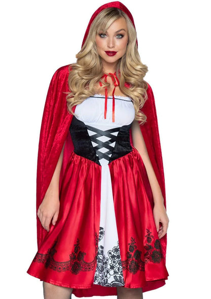 Wonderland Women's Red Riding Hood 2 Piece Halloween Gothic Costume