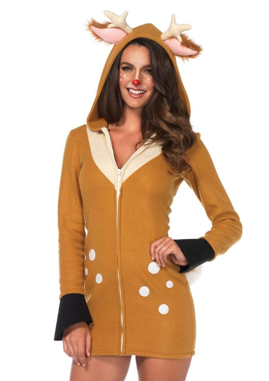 Cozy Fawn Womens Reindeer Halloween Costume