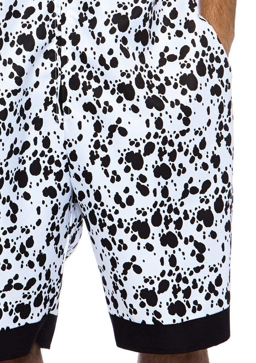 Men's Dalmatian Dog Jumpsuit Halloween Costume