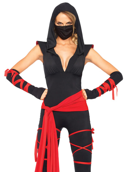 Deadly Ninja 4 Piece Halloween Costume