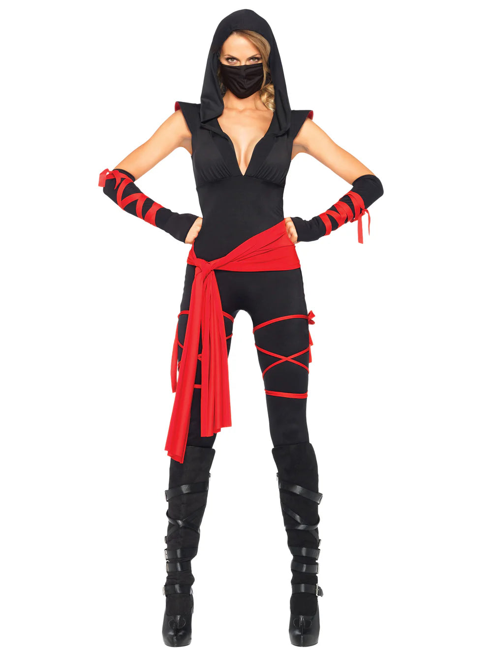 Deadly Ninja 4 Piece Halloween Costume