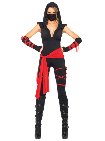 Deadly Ninja 4 Piece Halloween Costume