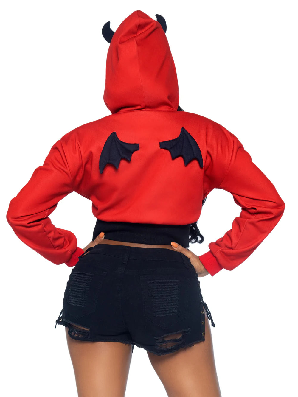 Devil Cropped Hoodie Costume for Halloween