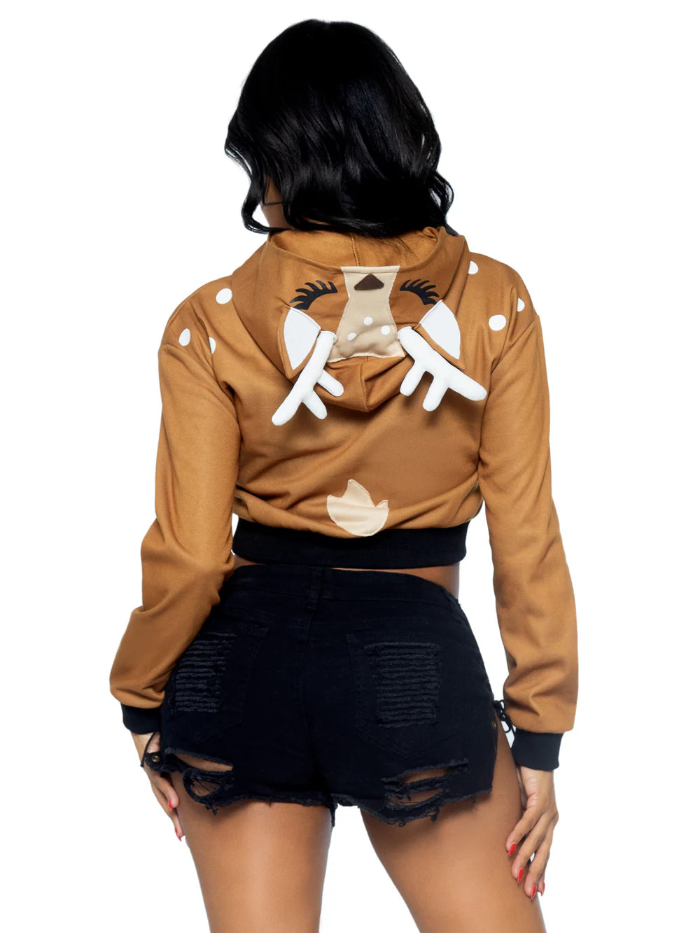 Fawn Cropped Hoodie Halloween Costume for Women