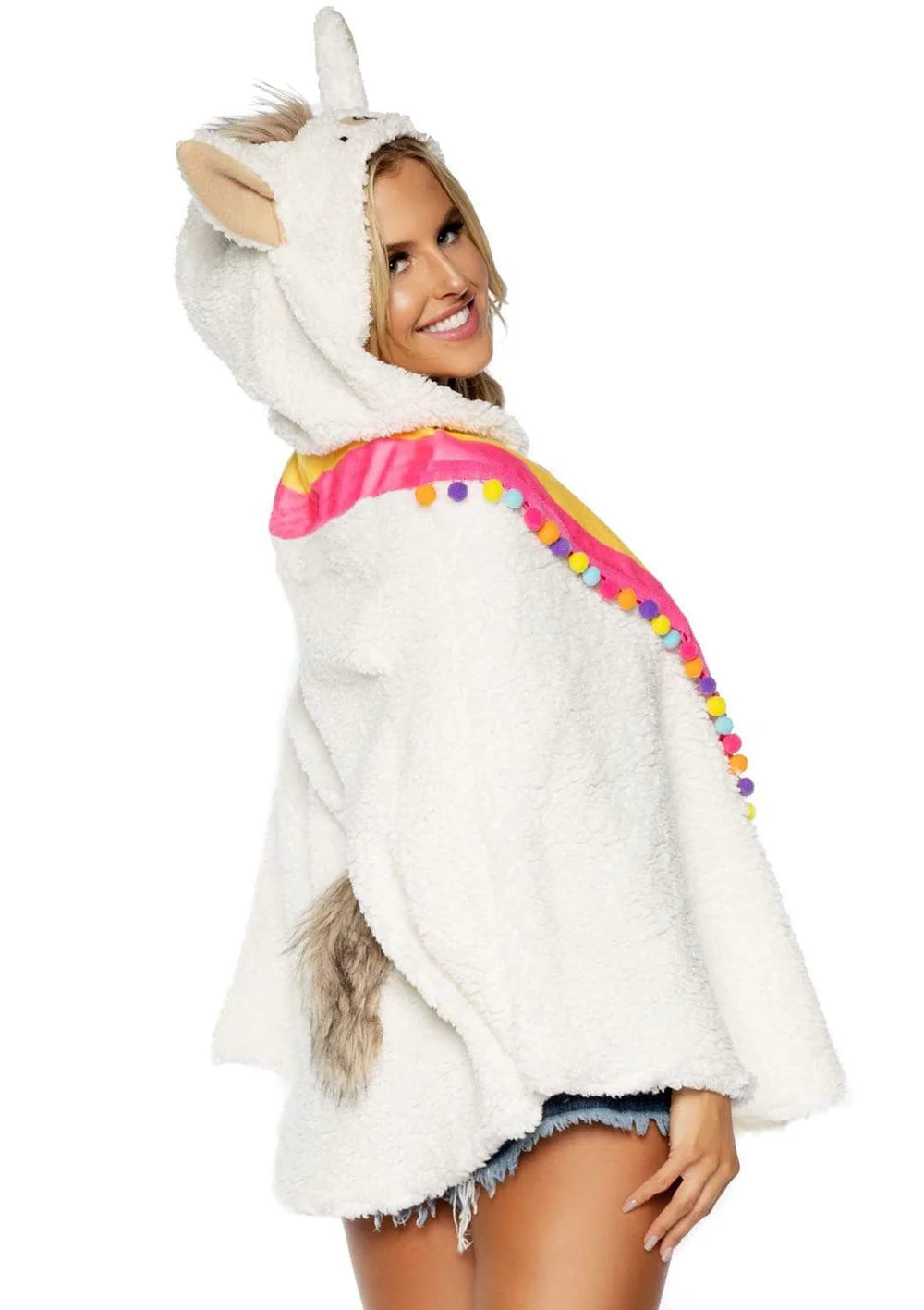 Llama Poncho With Animal Face Halloween Costume