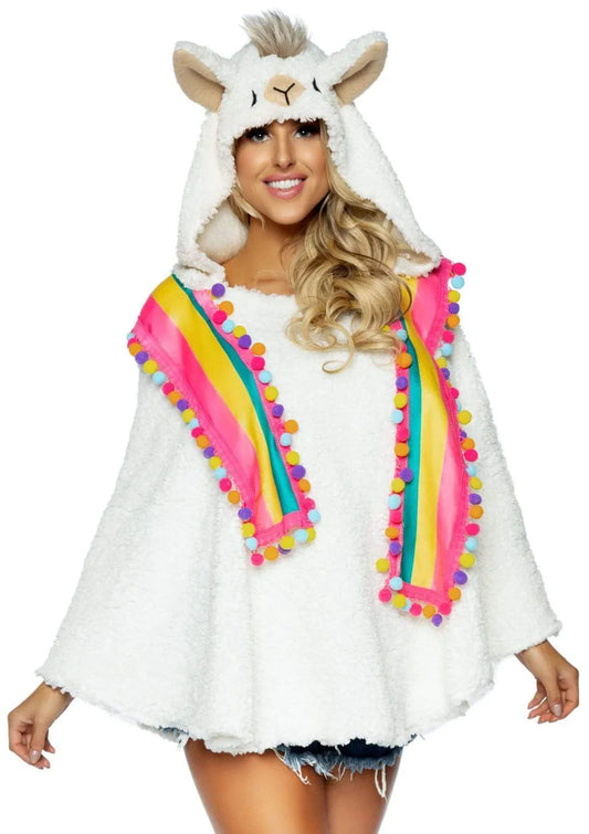 Llama Poncho With Animal Face Halloween Costume