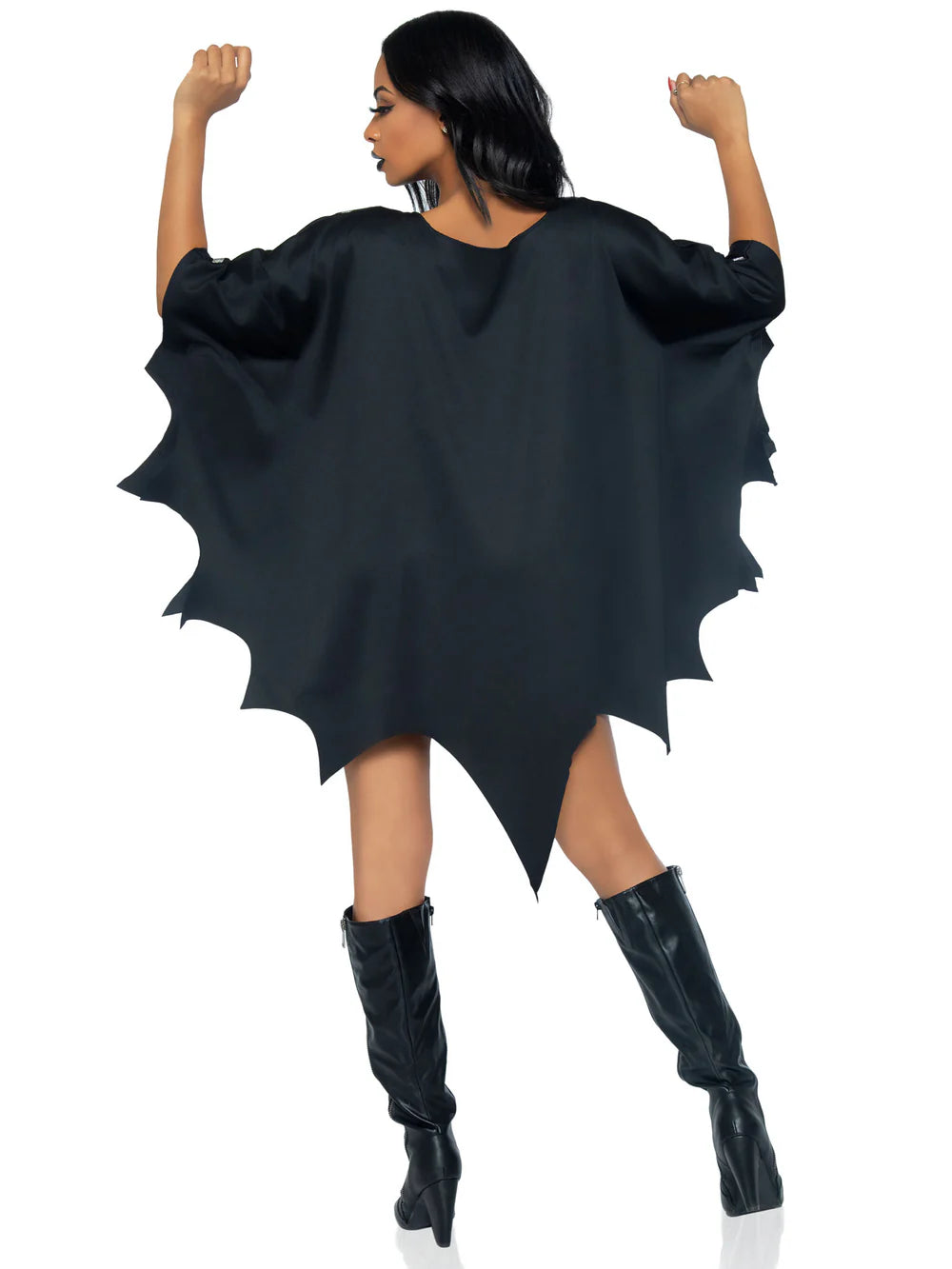 Gothic Glitter Spider Web Halloween Costume Poncho