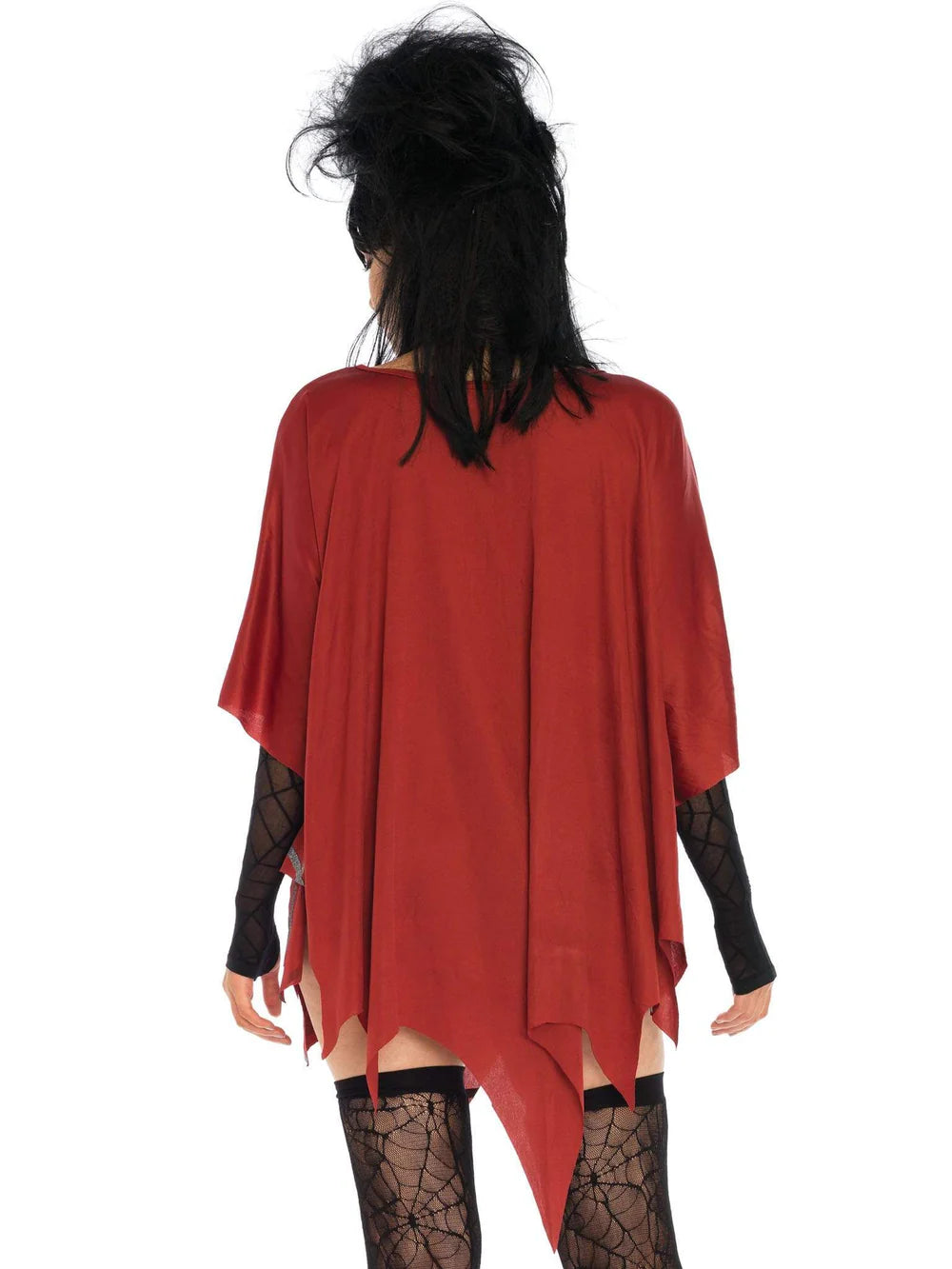 Gothic Glitter Spider Web Halloween Costume Poncho