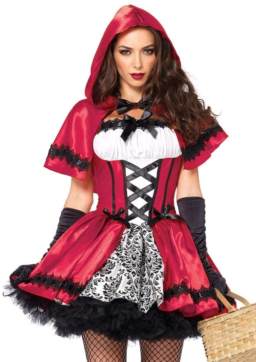 Gothic Red Riding Hood 2 PC Halloween Costume