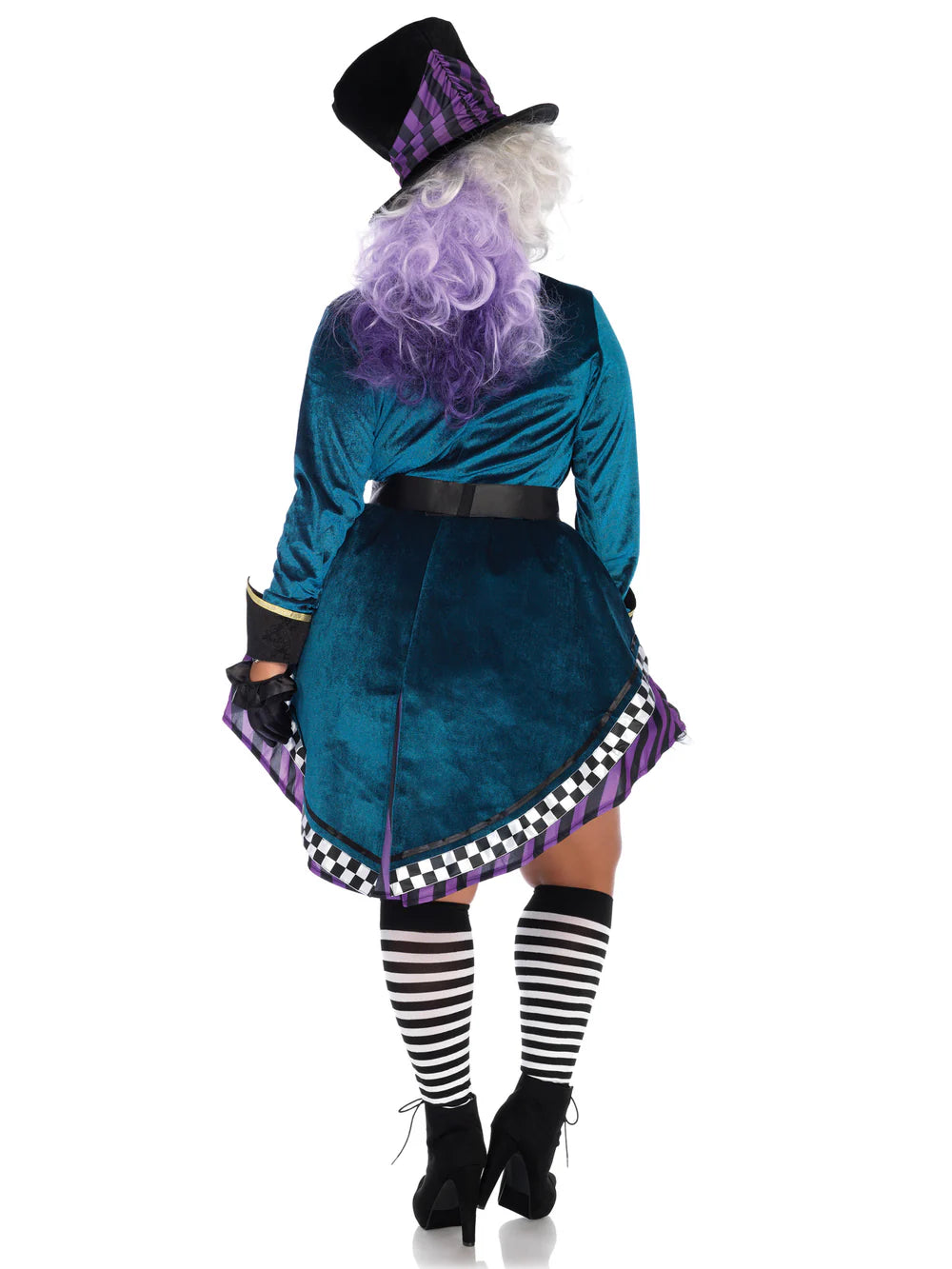 Delightful Mad Hatter Plus Size 4 PC Halloween Costume