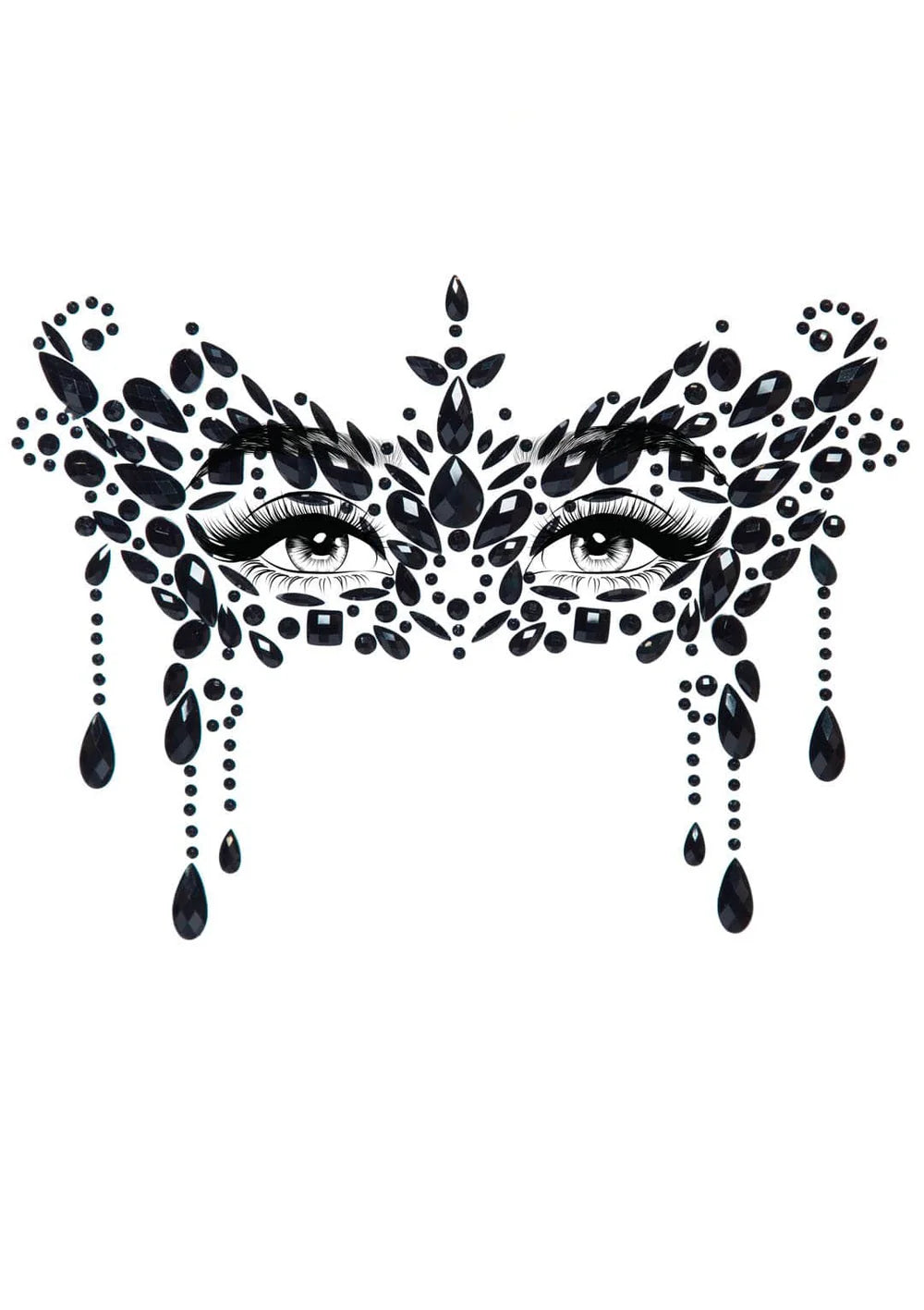 Masquerade Mask Rhinestone Stick-On Jewels