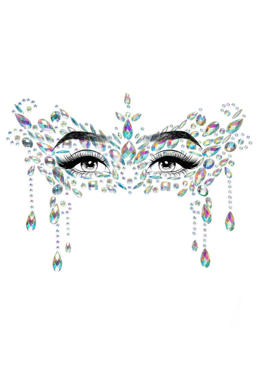 Masquerade Mask Rhinestone Stick-On Jewels