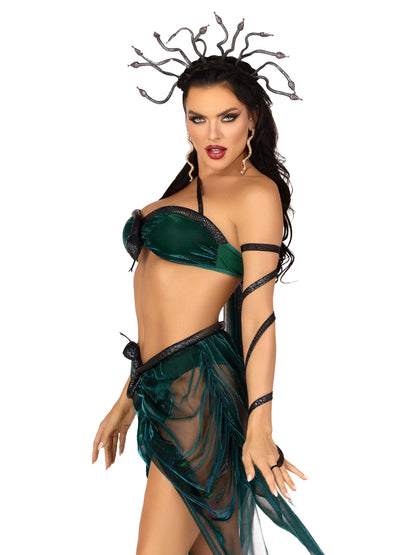 Green Snake Medusa 4 Piece Halloween Costume