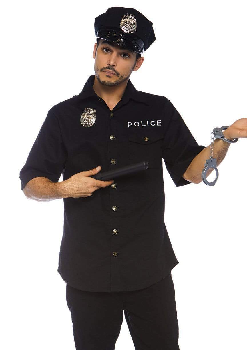 Men's Cuff Em' Cop Police 4 Piece Halloween Costume