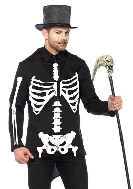 Men's Bone Daddy Skeleton 2 Piece Halloween Costume