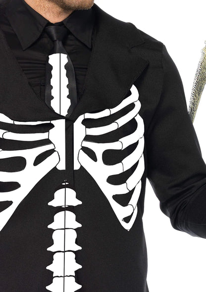 Men's Bone Daddy Skeleton 2 Piece Halloween Costume