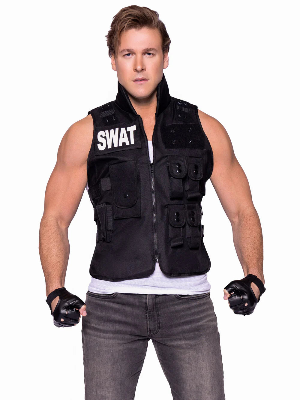 Men's SWAT Commander 2 Piece Halloween Costume