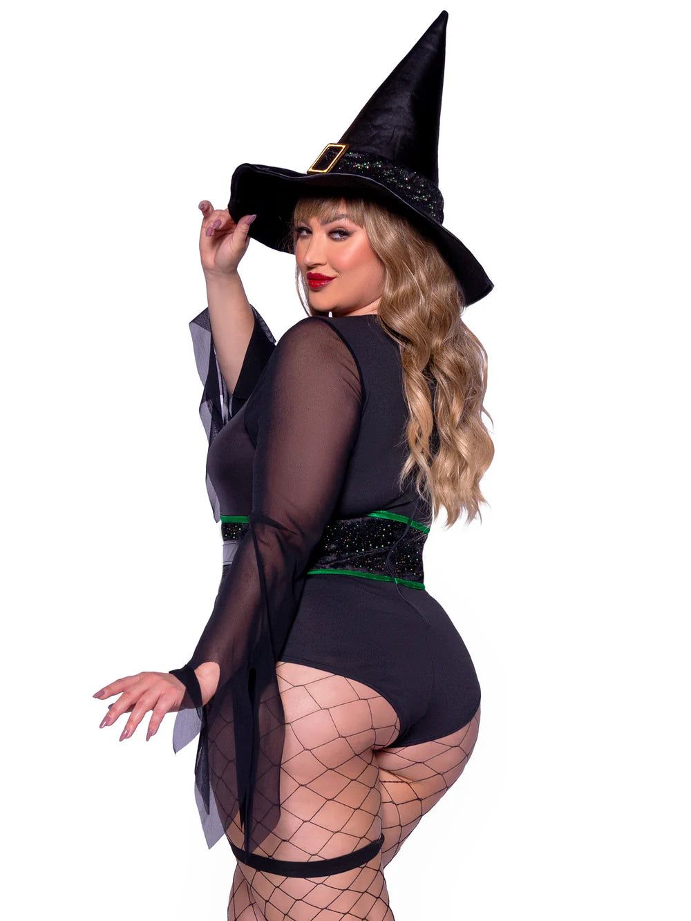 Broomstick Babe Witch 2 Piece Plus Size Halloween Costume