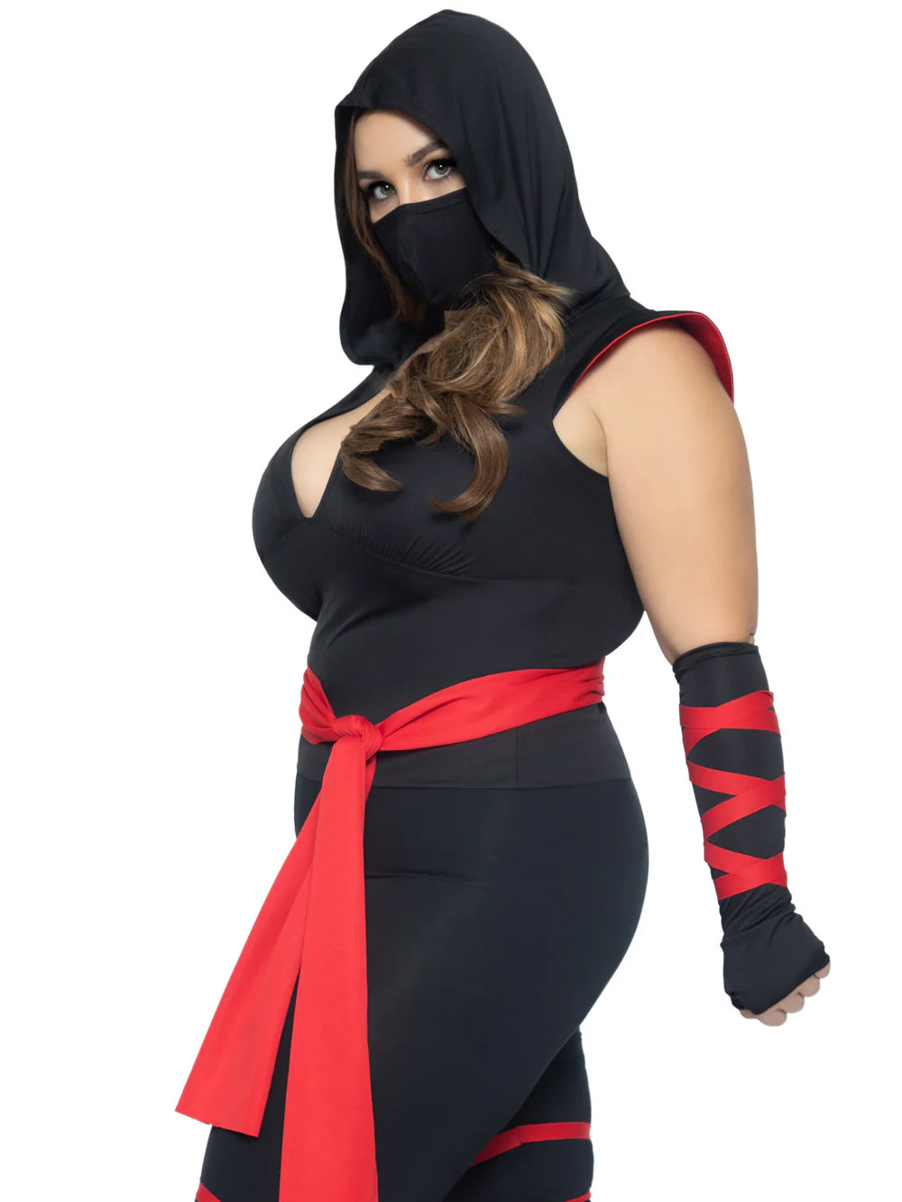 Deadly Ninja 4 Piece Plus Size Halloween Costume