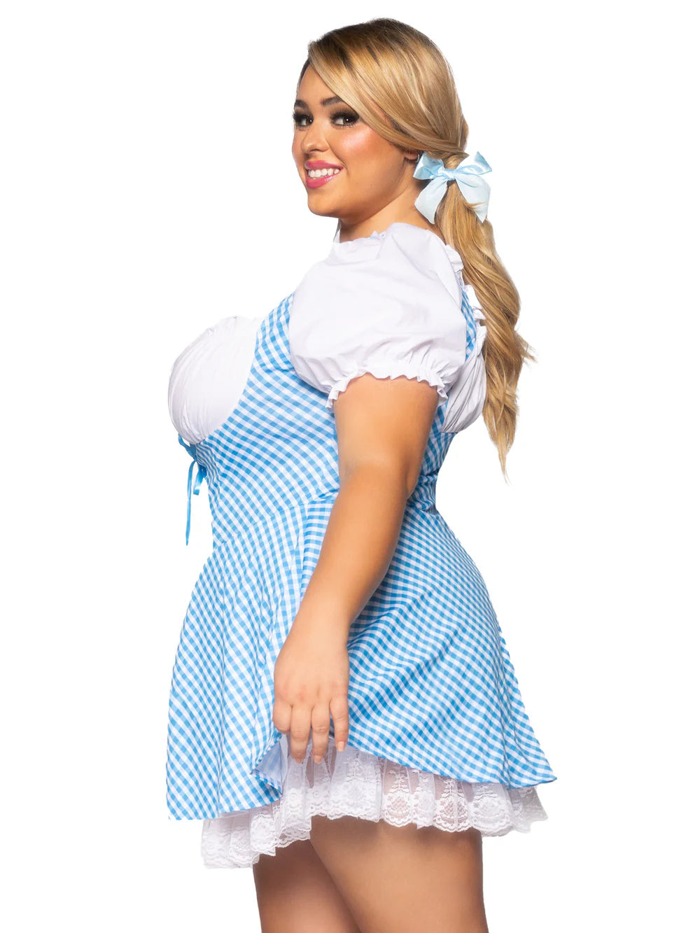 Gingham Dress With Split Skirt Plus Size Oktoberfest Costume