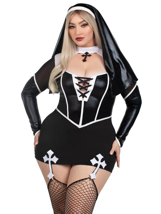 Holy Hottie Nun 2 Piece Plus Size Halloween Costume