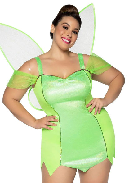 Pretty Pixie Fairy Dress Plus Size Halloween Costume with Wings